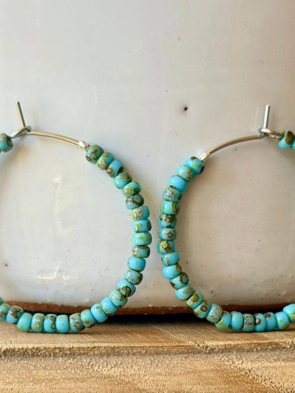 Beaded Hoop Earrings
